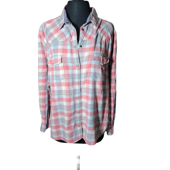 Jack’s Girlfriend plaid Button Down Shirt sz XXL - Picture 1 of 9